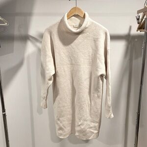 Aritzia Babaton, size L, ivory 100% merino wool sweater dress